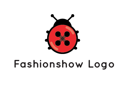 ladybug button illustration