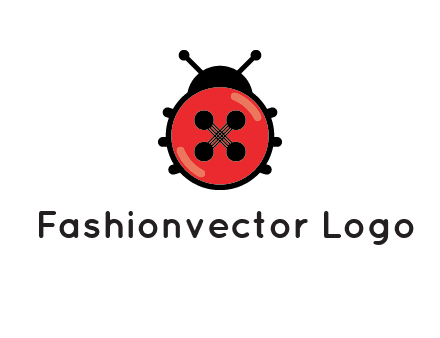 ladybug button illustration