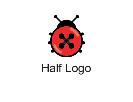 ladybug button illustration