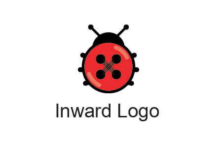 ladybug button illustration