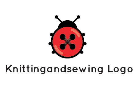 ladybug button illustration