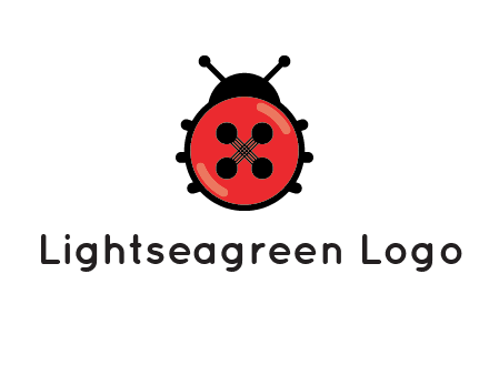 ladybug button illustration