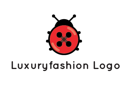 ladybug button illustration