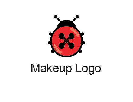 ladybug button illustration