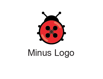 ladybug button illustration