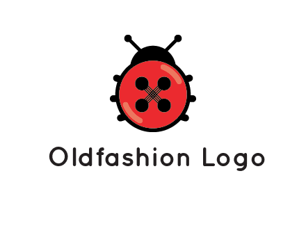 ladybug button illustration