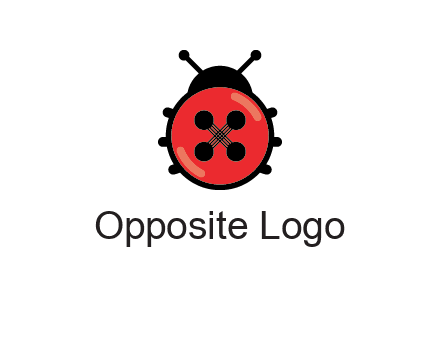 ladybug button illustration