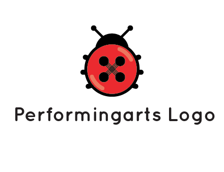 ladybug button illustration