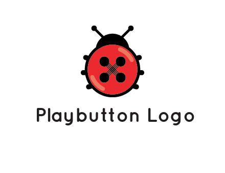 ladybug button illustration