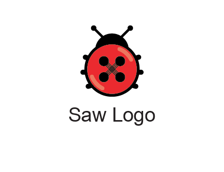 ladybug button illustration