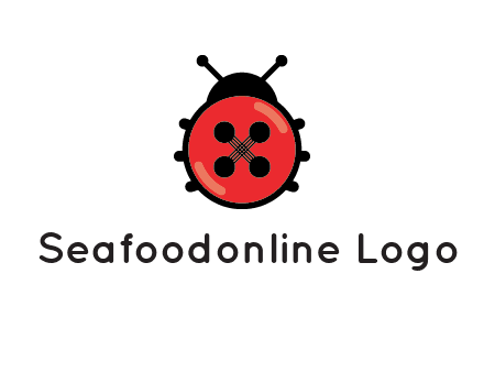 ladybug button illustration