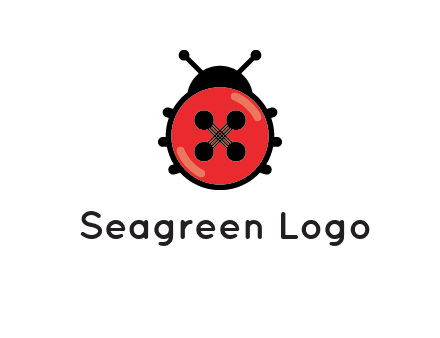 ladybug button illustration