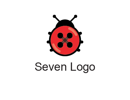ladybug button illustration
