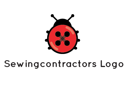 ladybug button illustration