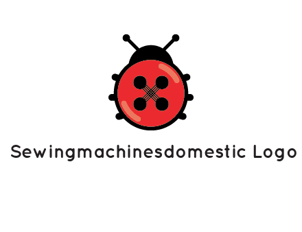 ladybug button illustration
