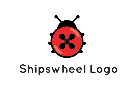 ladybug button illustration