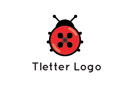 ladybug button illustration