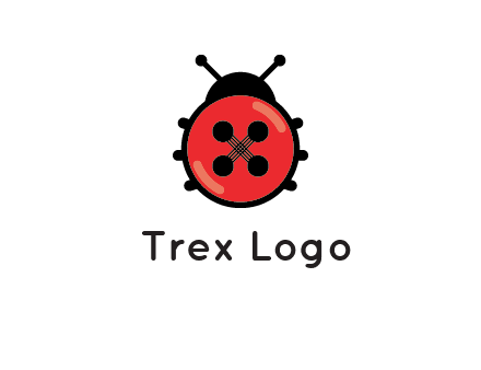 ladybug button illustration