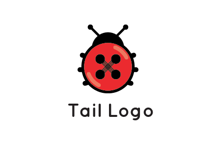 ladybug button illustration
