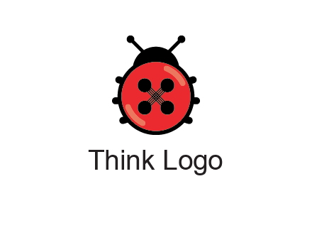 ladybug button illustration