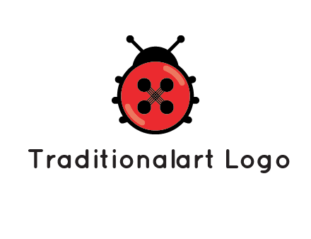 ladybug button illustration