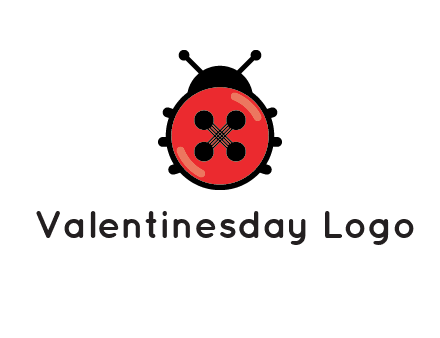 ladybug button illustration
