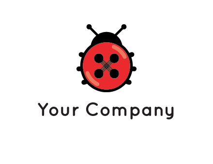 ladybug button illustration