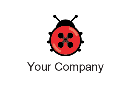 ladybug button illustration