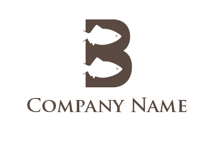 fish inside letter B logo