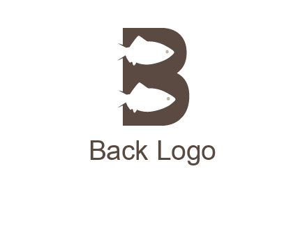 fish inside letter B logo