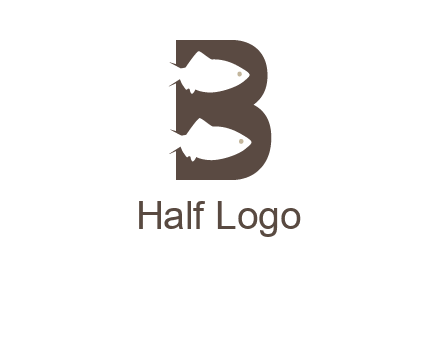 fish inside letter B logo