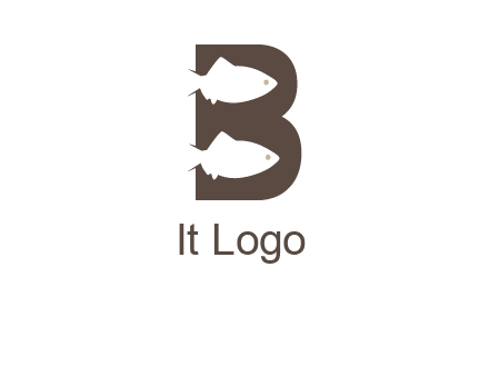 fish inside letter B logo