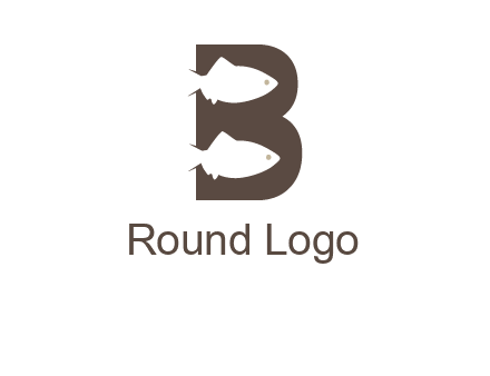 fish inside letter B logo
