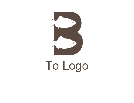 fish inside letter B logo