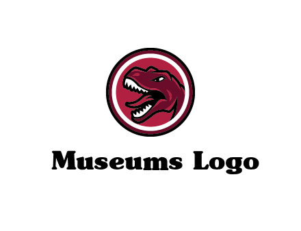 Tyrannosaurus rex or dinosaur logo