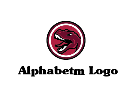 Tyrannosaurus rex or dinosaur logo