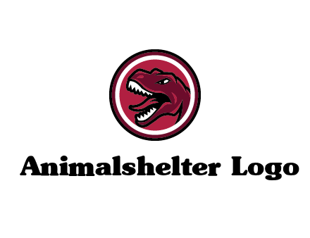 Tyrannosaurus rex or dinosaur logo