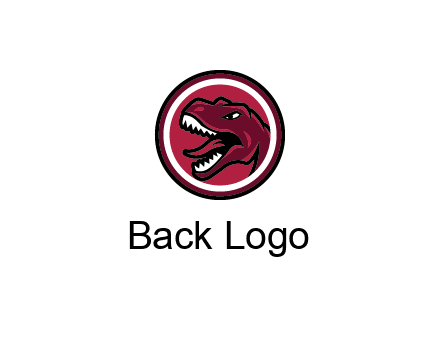 Tyrannosaurus rex or dinosaur logo