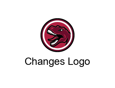 Tyrannosaurus rex or dinosaur logo