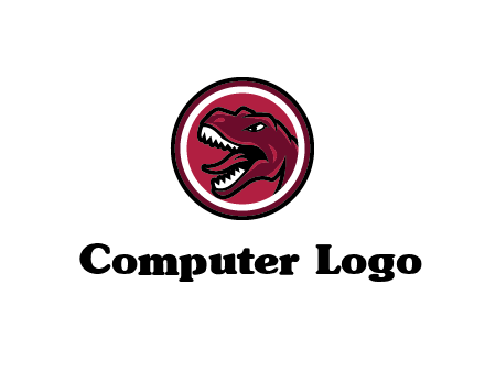 Tyrannosaurus rex or dinosaur logo