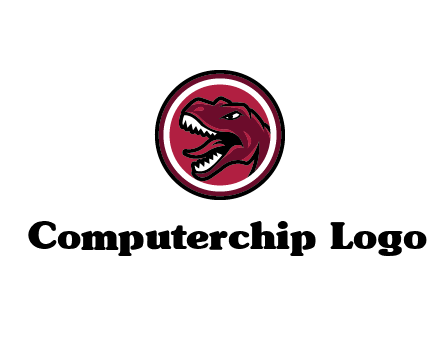 Tyrannosaurus rex or dinosaur logo
