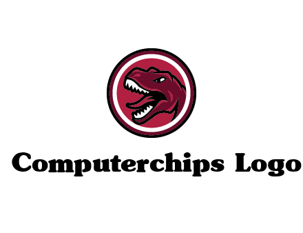 Tyrannosaurus rex or dinosaur logo