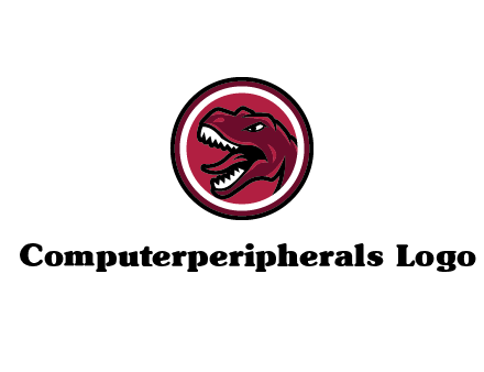 Tyrannosaurus rex or dinosaur logo