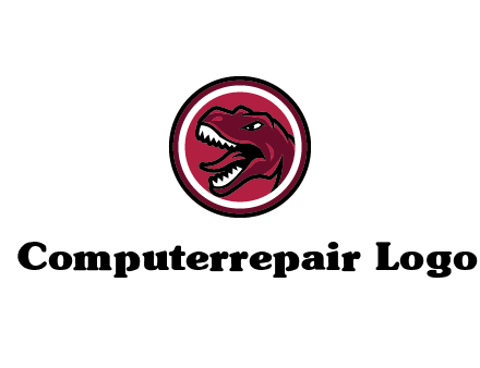 Tyrannosaurus rex or dinosaur logo