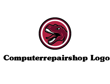 Tyrannosaurus rex or dinosaur logo