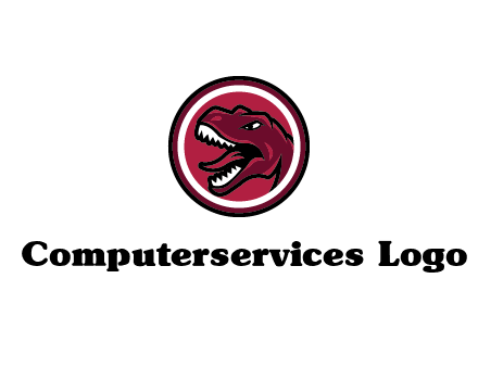 Tyrannosaurus rex or dinosaur logo
