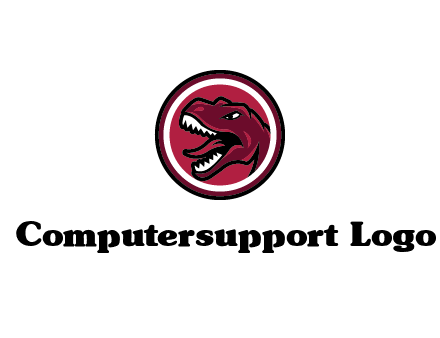 Tyrannosaurus rex or dinosaur logo