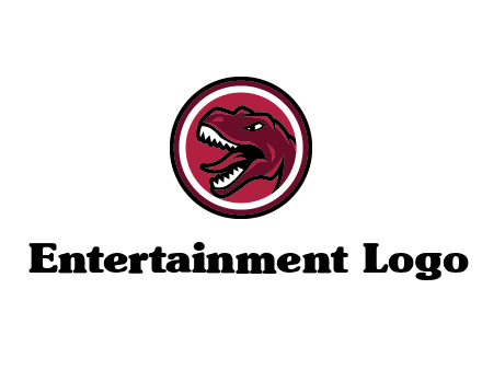 Tyrannosaurus rex or dinosaur logo