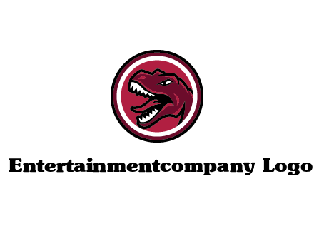 Tyrannosaurus rex or dinosaur logo
