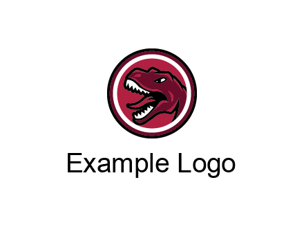 Tyrannosaurus rex or dinosaur logo